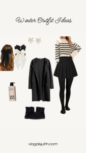 pleated skirt with sweater