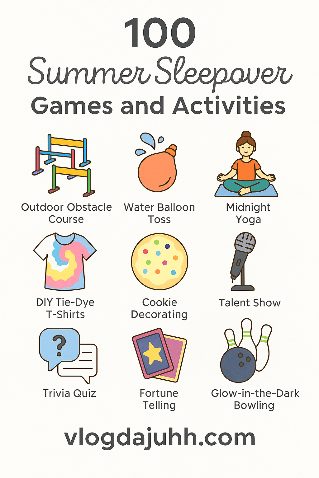 things to do at a sleepover this summer