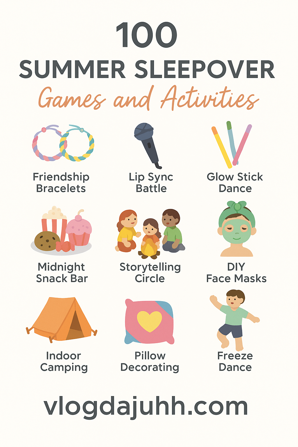 things to do at a sleepover this summer