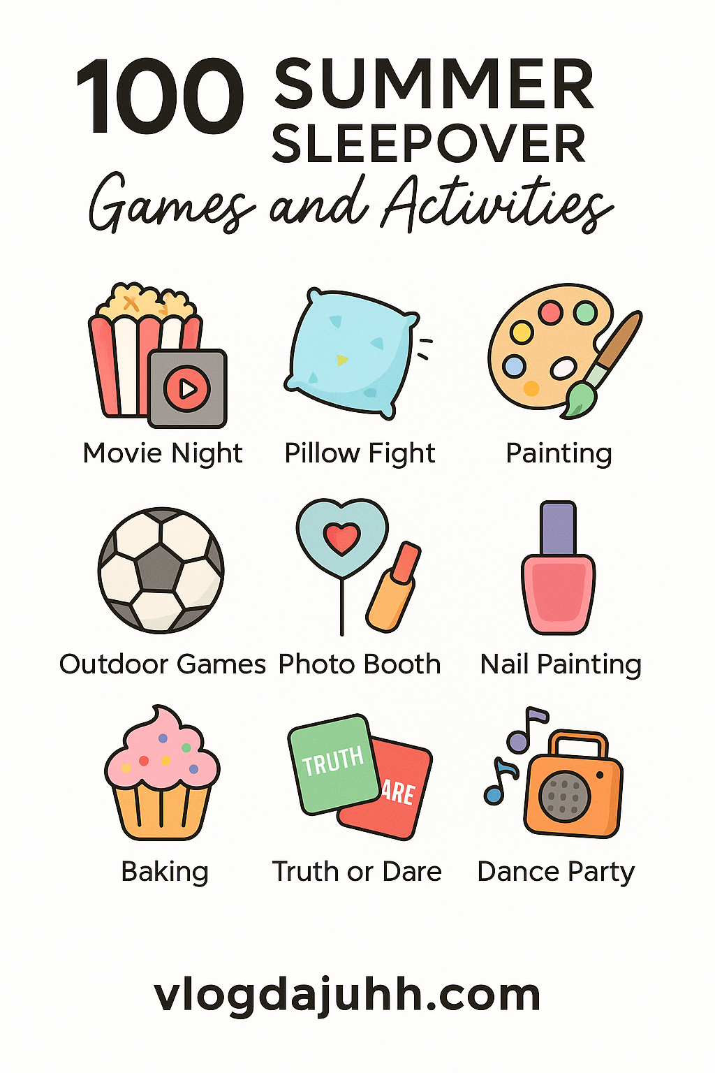 things to do at a sleepover this summer