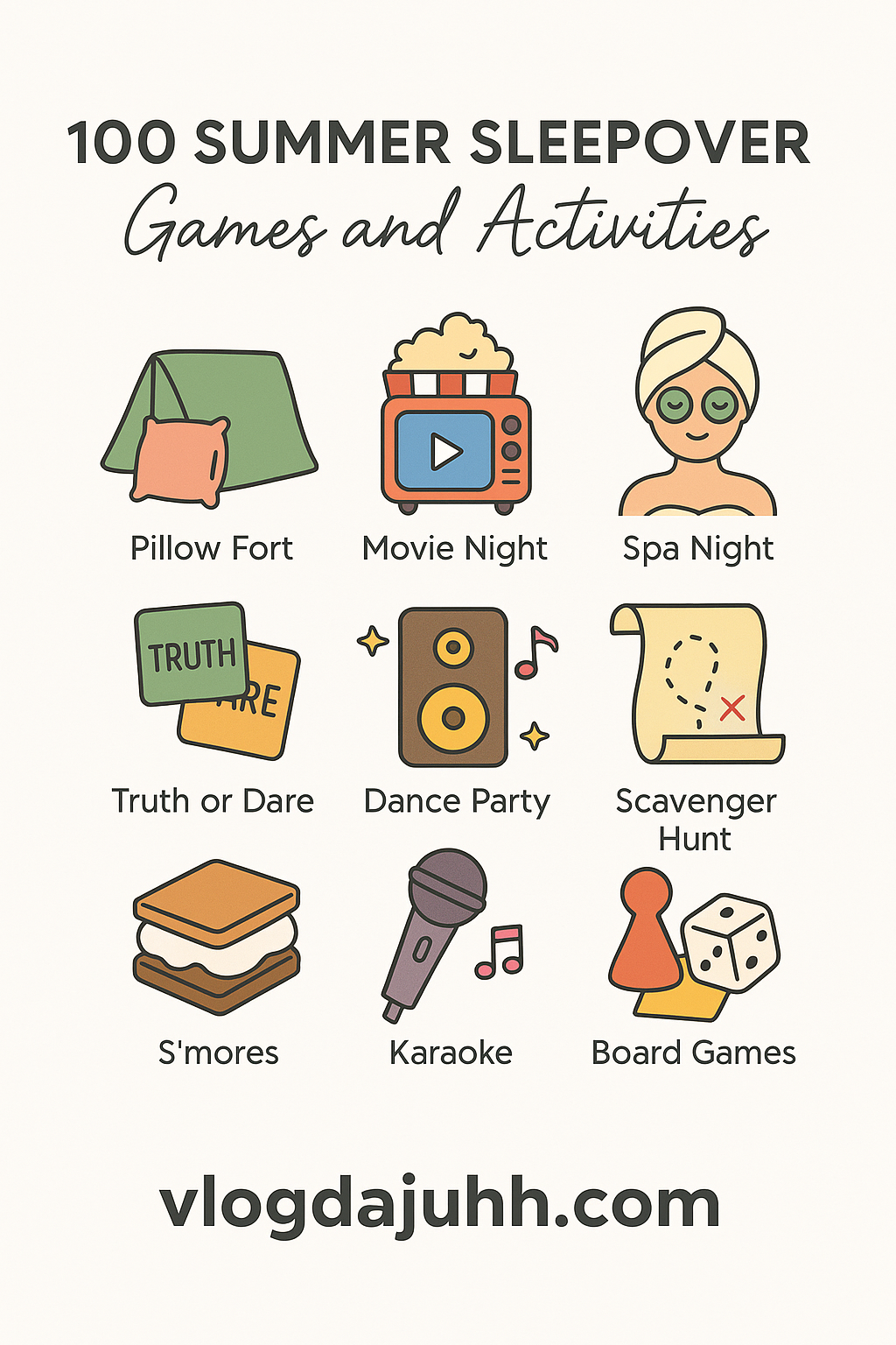 things to do at a sleepover this summer