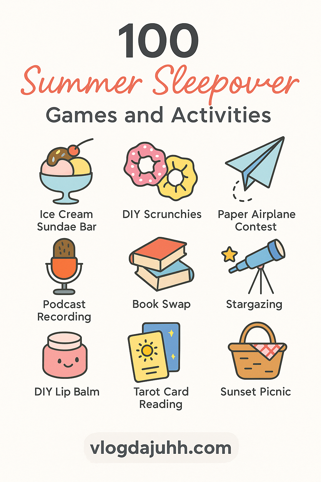 things to do at a sleepover this summer