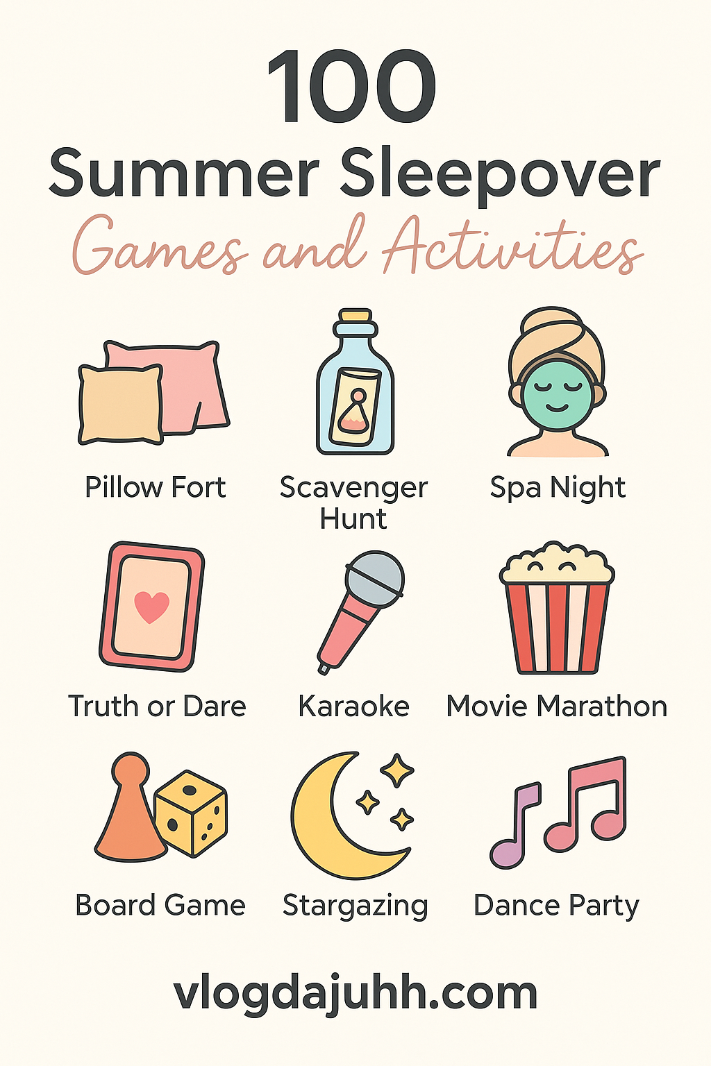 things to do at a sleepover this summer