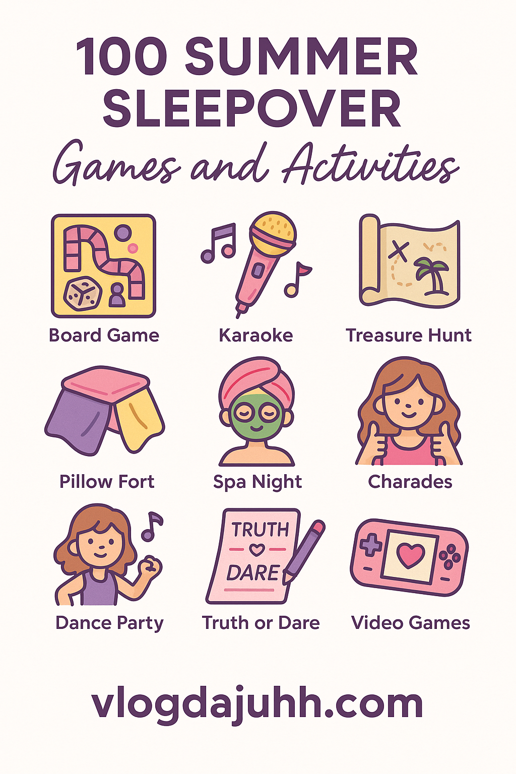 things to do at a sleepover this summer