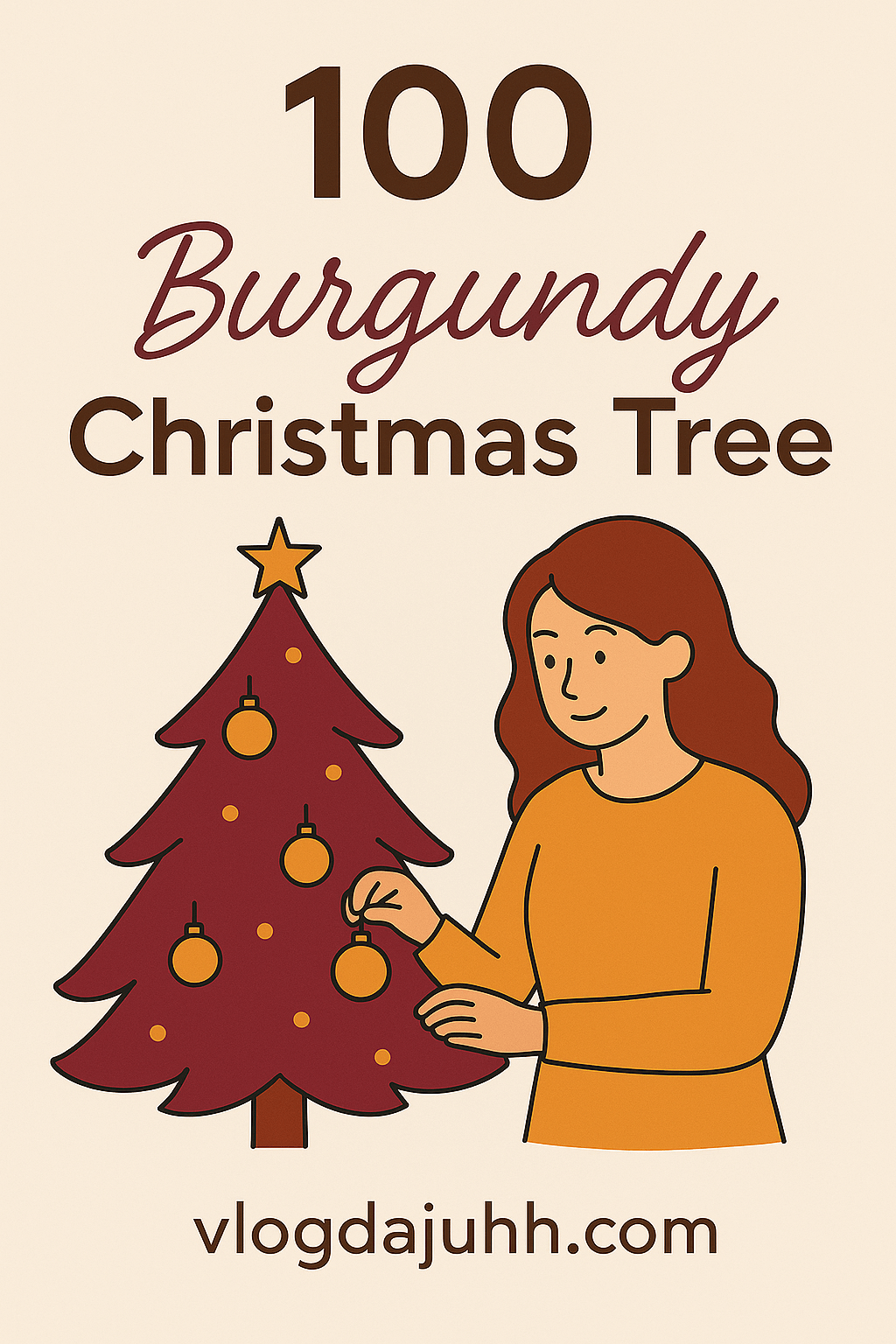 burgundy-christmas-tree-ideas